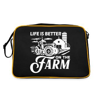Life is Better On The Farm - Retro Bag - black/gold - Back