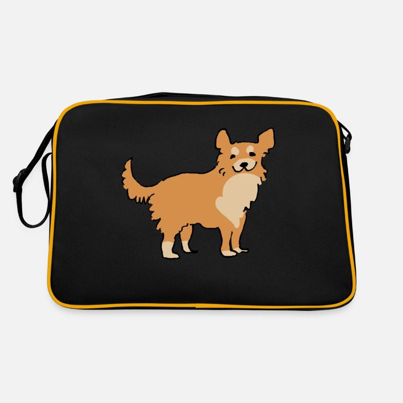 Chihuahua - Retro Tasche - Schwarz/Gold
