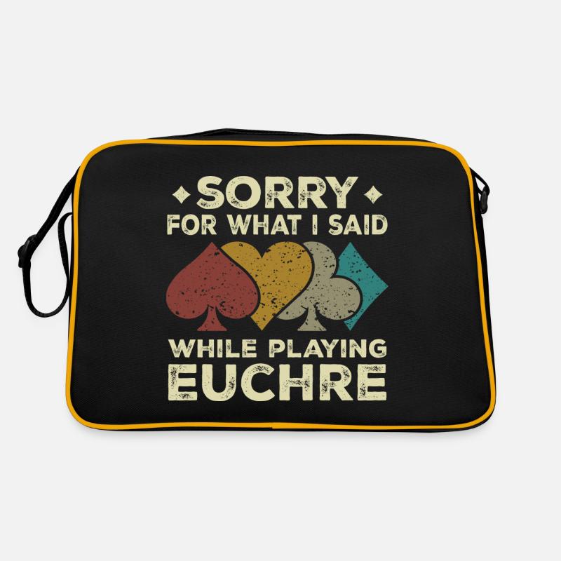Sorry For What I Said While Playing Euchre - Sac Retro - noir/or