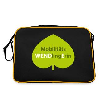 Mobilitäts WENDlingErin - Retro Tasche - Schwarz/Gold - Hinten