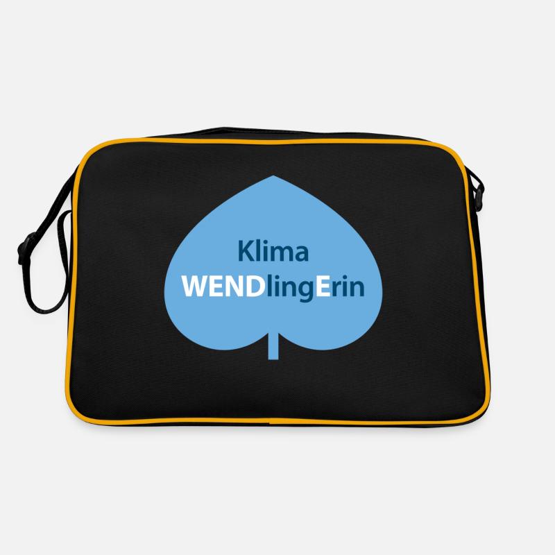 KlimaWENDlingErin - Retro Tasche - Schwarz/Gold