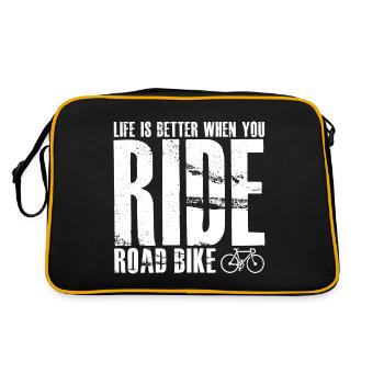 Roulez en vélo de route - Sac Retro - noir/or - Dos