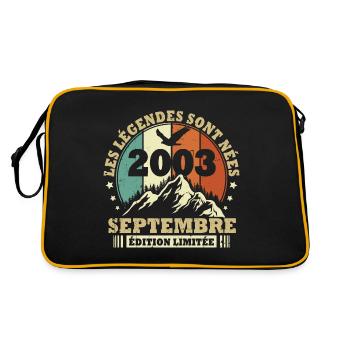 Vintage septembre 2003 vintage cadeau anniversaire - Sac Retro - noir/or - Dos