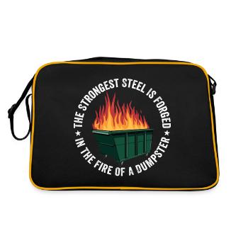 The Strongest Steel Is Forged In The Fire - Sac Retro - noir/or - Dos