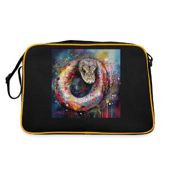 Modern & Colourful Snake Wall Art by Bodhi - Retro Bag - black/gold - Back