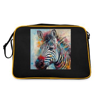 Modern & Colourful Zebra Wall Art by Bodhi - Retro Bag - black/gold - Back