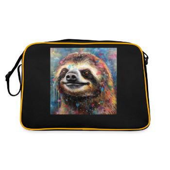 Modern & Colourful Sloth Wall Art by Bodhi - Retro Bag - black/gold - Back