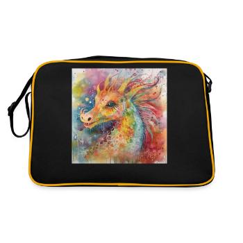 Modern & Colourful Dragon Wall Art by Bodhi - Retro Bag - black/gold - Back