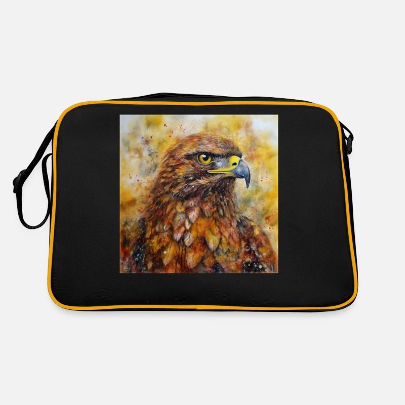 Modern & Colourful Eagle Wall Art by Bodhi - Retro Bag - black/gold