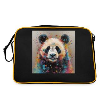 Modern & Colourful Panda Wall Art by Bodhi - Retro Bag - black/gold - Back