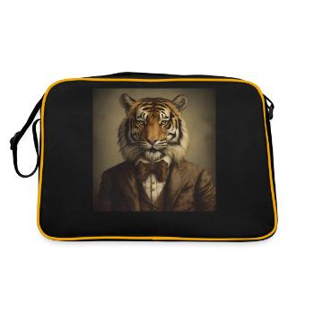 Tiger in a Suit - Victorian 1800s Style - Retro Bag - black/gold - Back