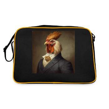 Chicken in a Suit - Victorian 1800s Style - Retro Bag - black/gold - Back