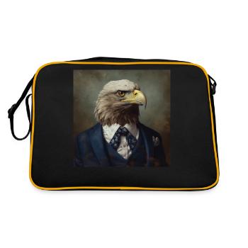 Eagle in a Suit - Victorian 1800s Style - Retro Bag - black/gold - Back