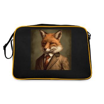 Fox in a Suit - Victorian 1800s Style - Retro Bag - black/gold - Back