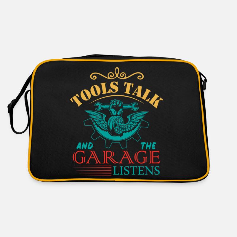 Tools talk and the garage listens Retro Bag