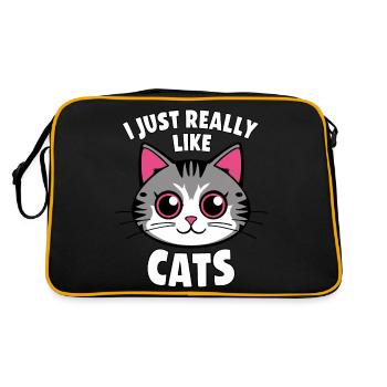 Chat Chats Amoureux Chat Propriétaire Chaton - Sac Retro - noir/or - Dos