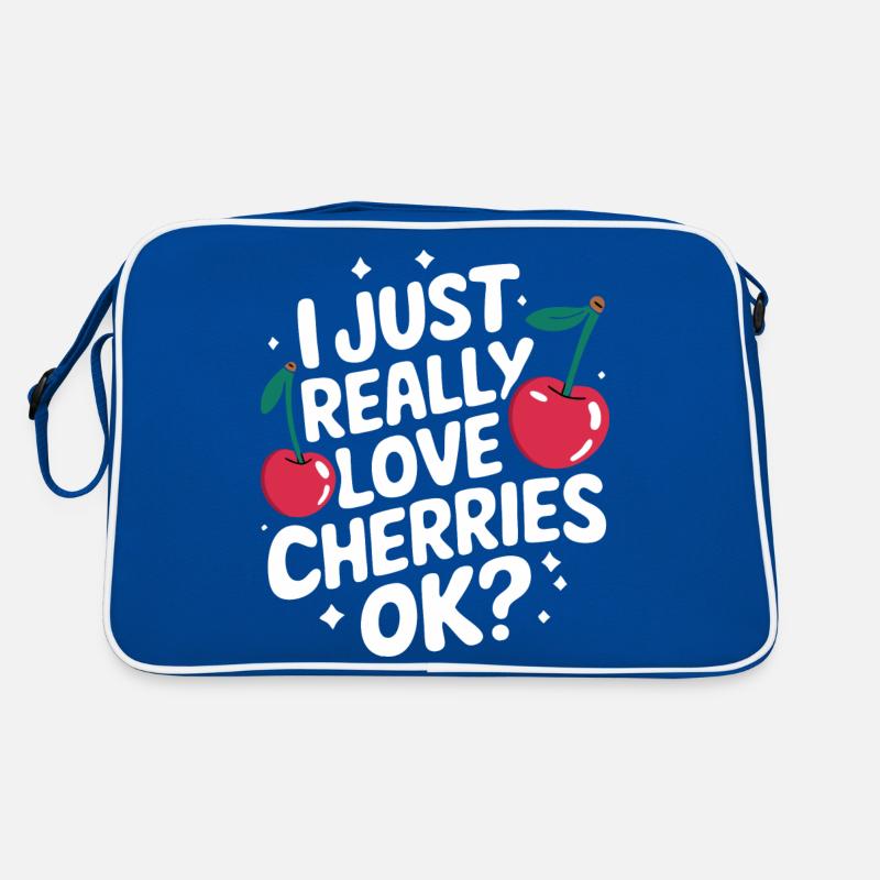Kirsche Kirschen Früchte Essen Retro Tasche