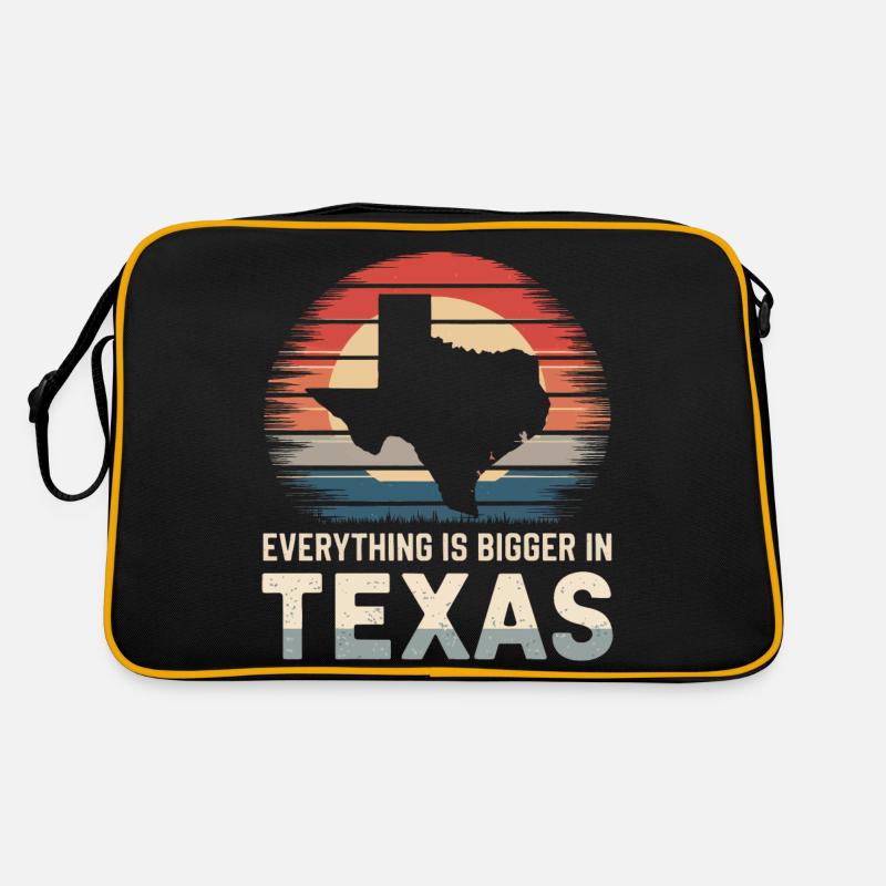 Texas State Texaner Texas - Retro Tasche - Schwarz/Gold