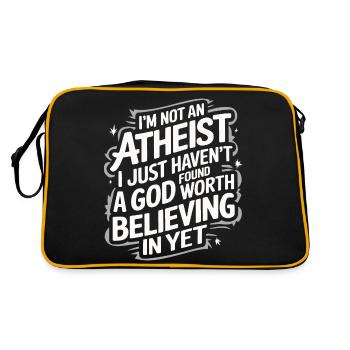 Atheism, Atheist, Anti-Religion, Agnostic - Retro Bag - black/gold - Back