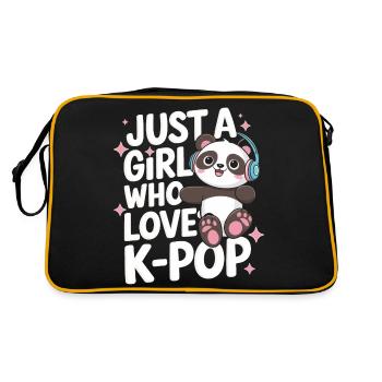 Musique K-Pop Pop Coréenne - Sac Retro - noir/or - Dos