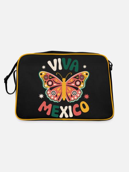 Mexico Mexico Mexican Spanish - Retro Bag - black/gold - Back