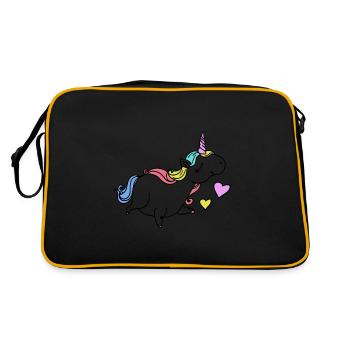 Thick Sweet Unicorn - Retro Bag - black/gold - Back