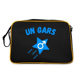 Ein Typ, Mann, Junge, Baby Junge, Schönes Geschenk - Retro Tasche - Schwarz/Gold - Hinten
