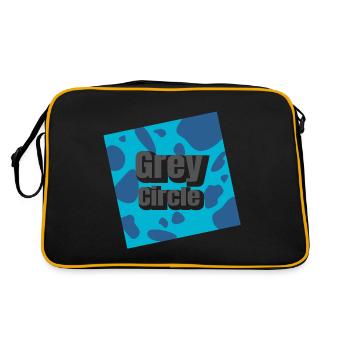 Blue Blotchy Rebellion - Retro Tasche - Schwarz/Gold - Hinten
