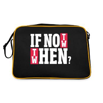 si ce n’est pas maintenant Concevez pour un dicton spirituel amoureux - Sac Retro - noir/or - Dos