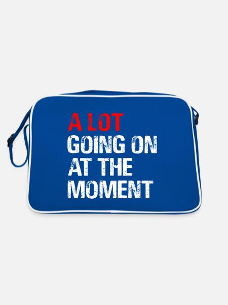 A Lot Going on at The Moment - Retro Bag - blue/white - Back