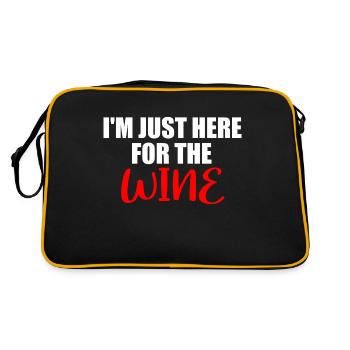 Im just here for the wine - Retro Bag - black/gold - Back