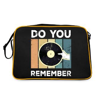Vinyl Vintage Retro Record Player - Retro Bag - black/gold - Back