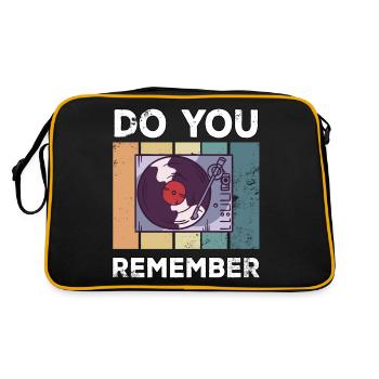 Vinyl Vintage Retro Record Player - Retro Bag - black/gold - Back