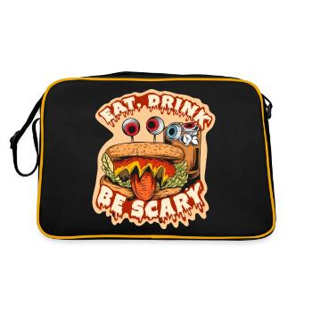 Halloween Citrouille Horreur - Sac Retro - noir/or - Dos