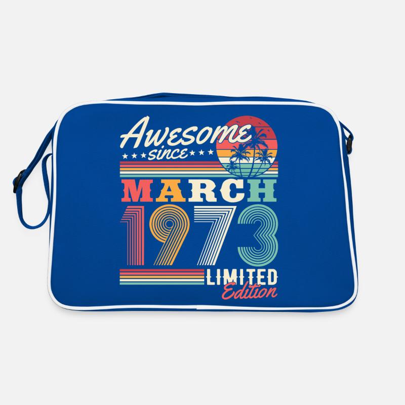 Mars 1973 Vintage Retro Anniversaire Sac Retro