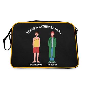 Texas Weather Change Design pour les fiers Texans - Sac Retro - noir/or - Dos