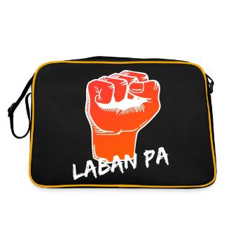 Laban Pa Expression Design für stolze Pinoys - Retro Tasche - Schwarz/Gold - Hinten