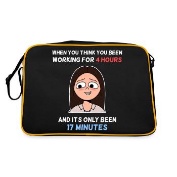 Long working design for proud pinoys - Retro Bag - black/gold - Back