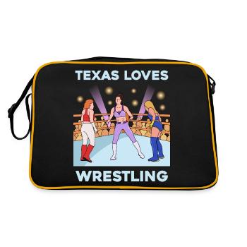 Conception de lutte au Texas pour les fiers fans du Texas - Sac Retro - noir/or - Dos