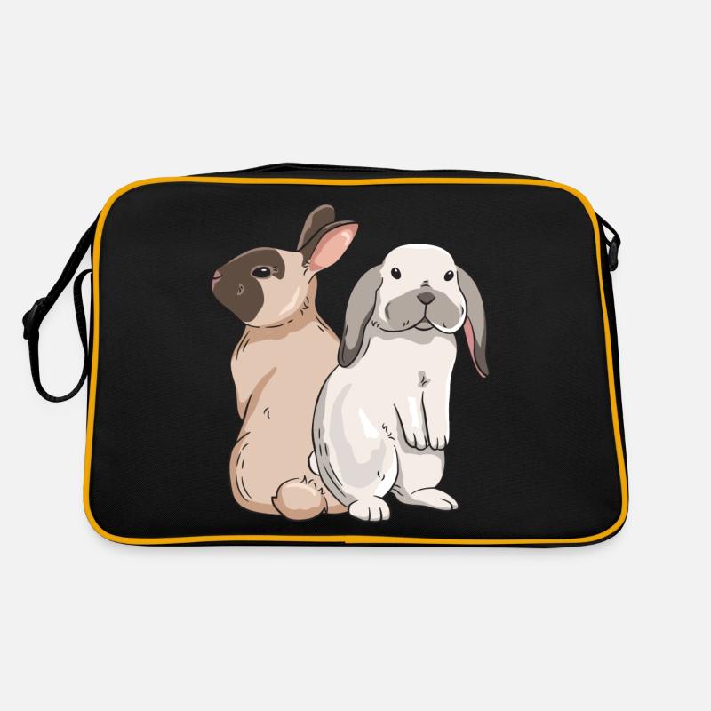 Conception de lapin mignon pour les propriétaires de lapins Sac Retro