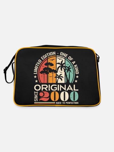 Legendary Since 2000 Born Vintage Birthday - Retro Bag - black/gold - Back