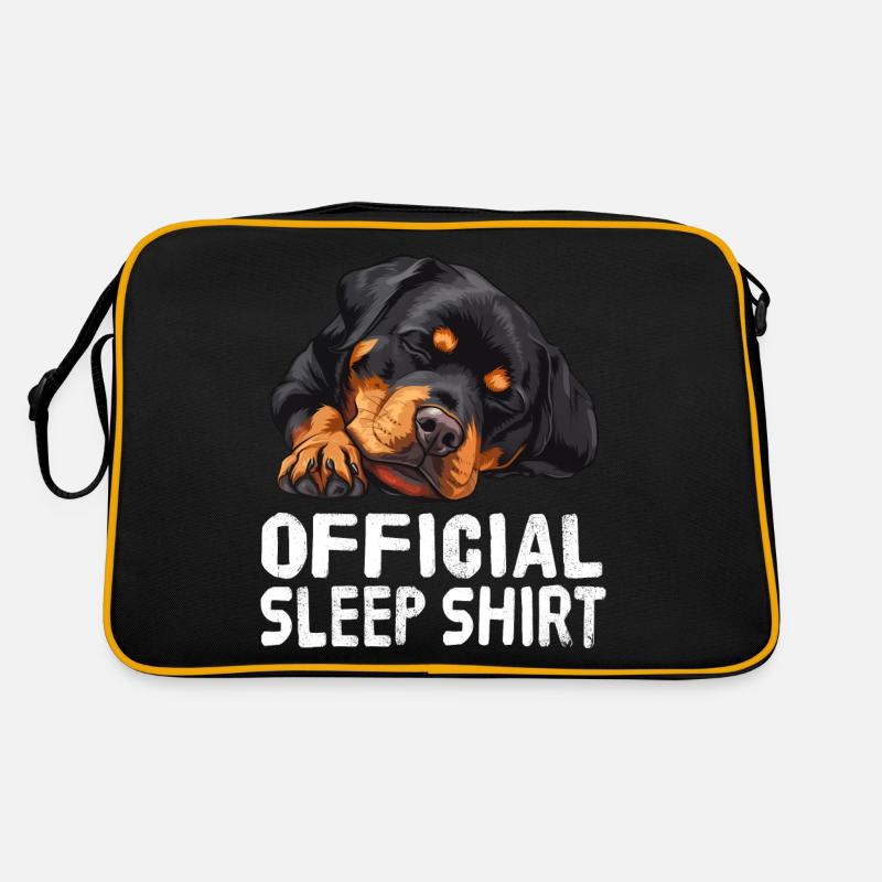 Offizielles Schlafshirt Rottweiler - Retro Tasche - Schwarz/Gold