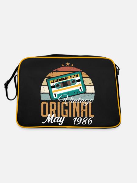 May 1986 Birthday Gift 1986 May - May 1986 - Retro Bag - black/gold - Back