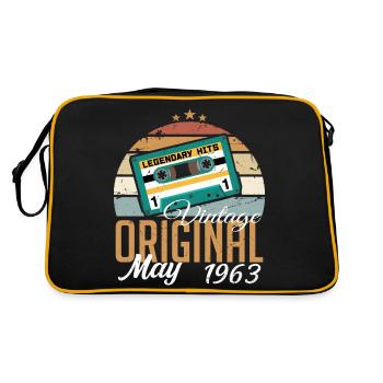 Cadeau d’anniversaire mai 1963 1963 mai - mai 1963 - Sac Retro - noir/or - Dos