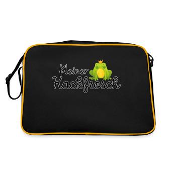 Little Poop Frog Baby Body Baby Shower Naissance - Sac Retro - noir/or - Dos