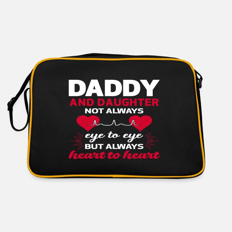 Vater und Tochter - Retro Tasche - Schwarz/Gold