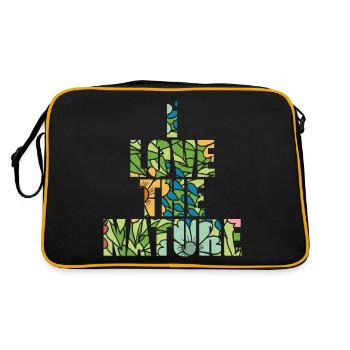 i love the nature - Retro Bag - black/gold - Back