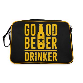 Good beer drinker - Retro Bag - black/gold - Back