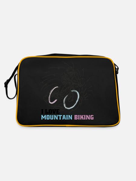 J’adore le VTT - Sac Retro - noir/or - Dos