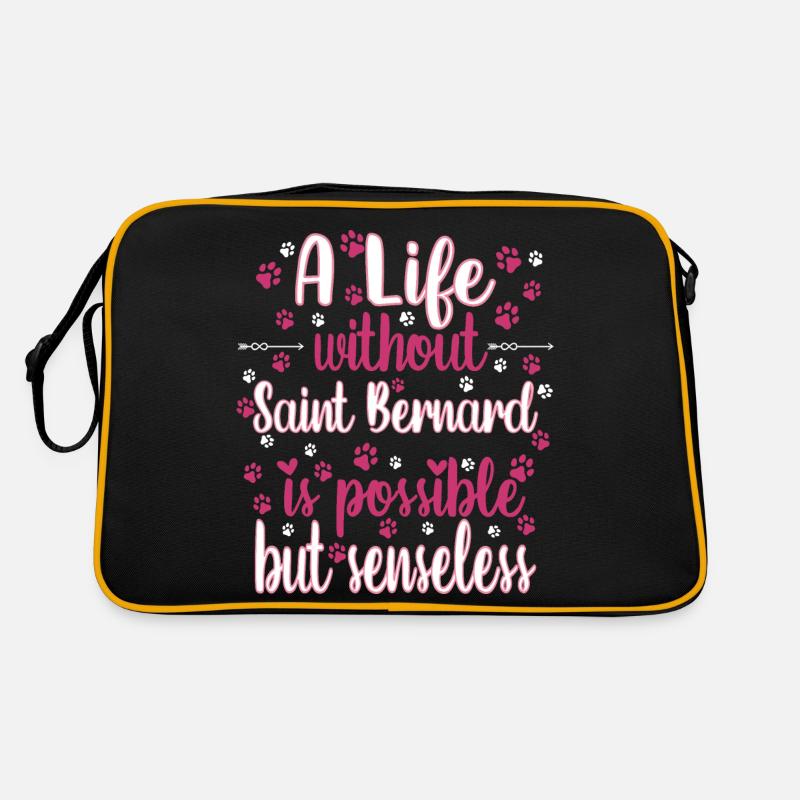 Leben Liebe Hunderasse Saint Bernard Hund Retro Tasche